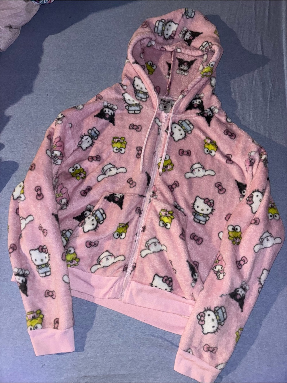 Hello Kitty And Friends Sanrio Plush Zip-Up Hoodie Jacket